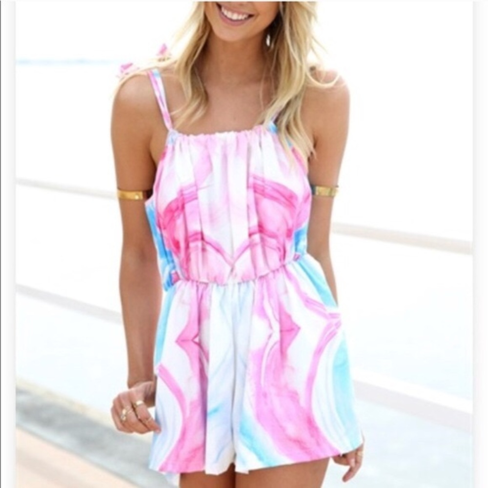 Sabo Skirt Tie Dye Swirl Lovibond Playsuit Romper